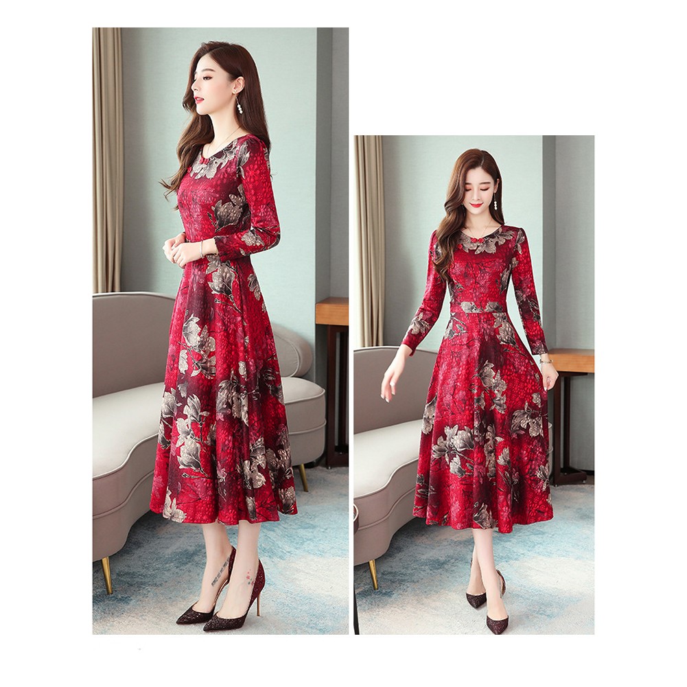 Womens Elegant Retro Long Skirt Cheongsam Dress Perfect for All Occasions - Picture 20 of 32