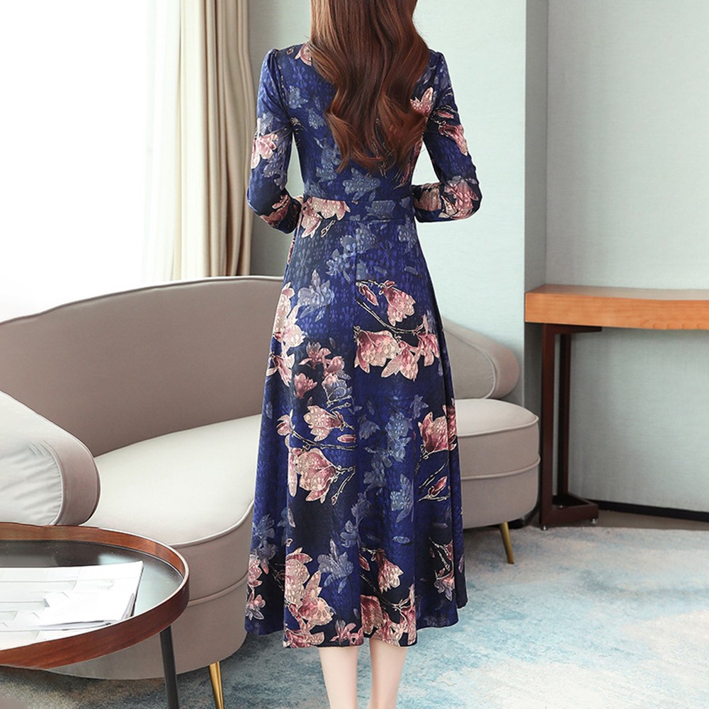 Womens Elegant Retro Long Skirt Cheongsam Dress Perfect for All Occasions - Picture 25 of 32