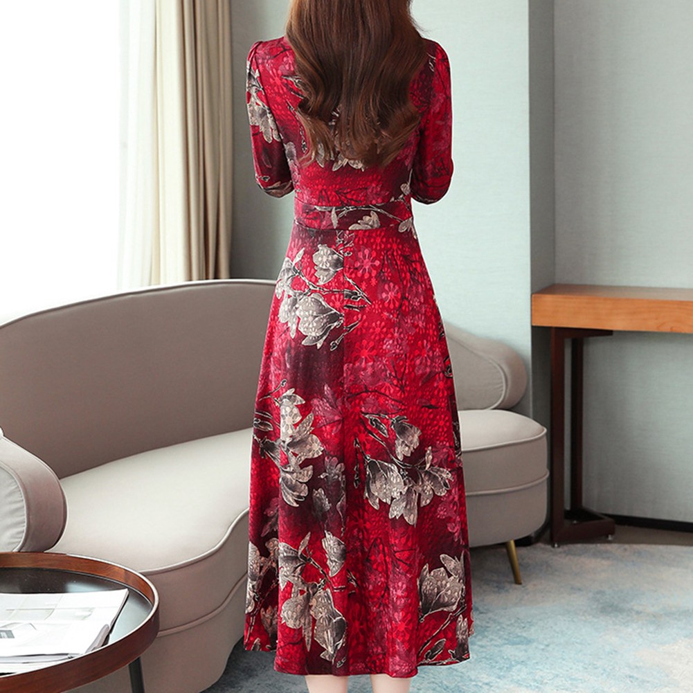 Womens Elegant Retro Long Skirt Cheongsam Dress Perfect for All Occasions - Picture 19 of 32