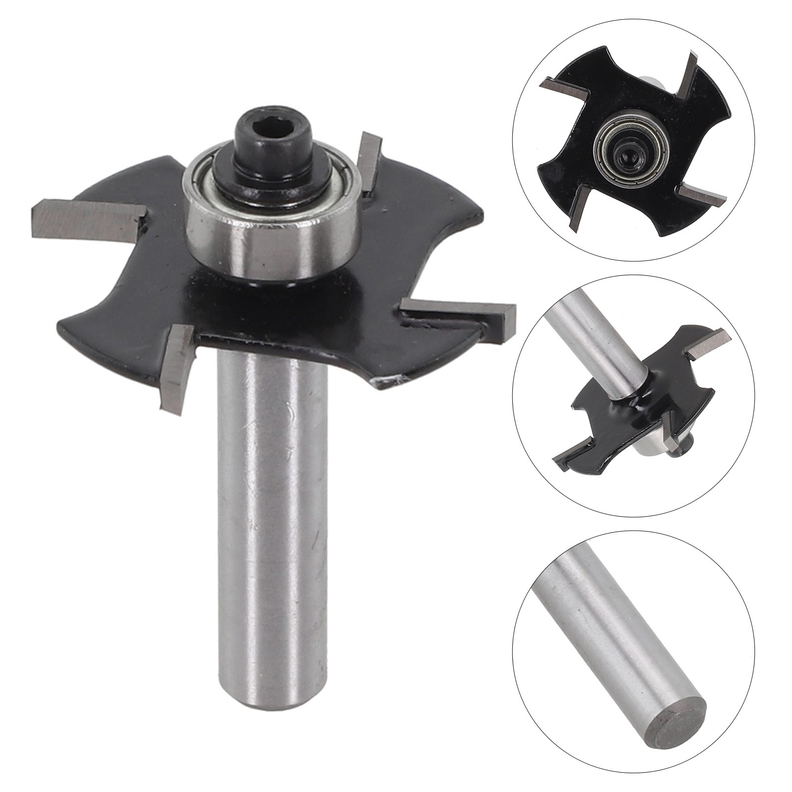 Sleek Black Ball Bearing Router Bit Perfect for For woodworking Projects - Picture 22 of 38