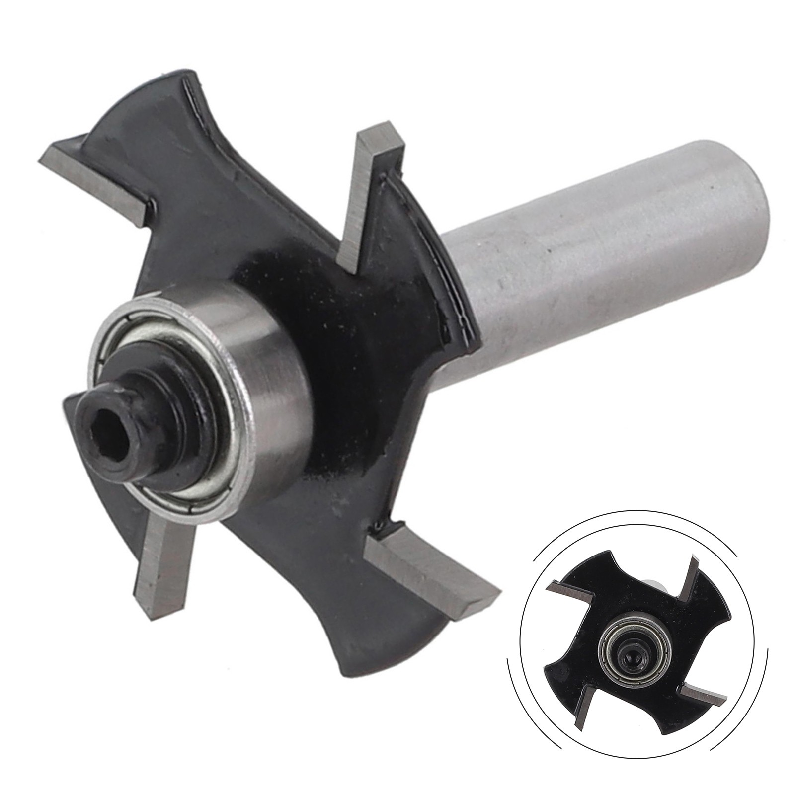 Sleek Black Ball Bearing Router Bit Perfect for For woodworking Projects - Picture 23 of 38