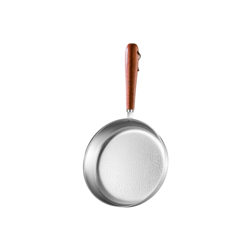 Stainless Steel Flat Bottomed Pan, Small Frying Pan, Snowflake Patterned Pan New