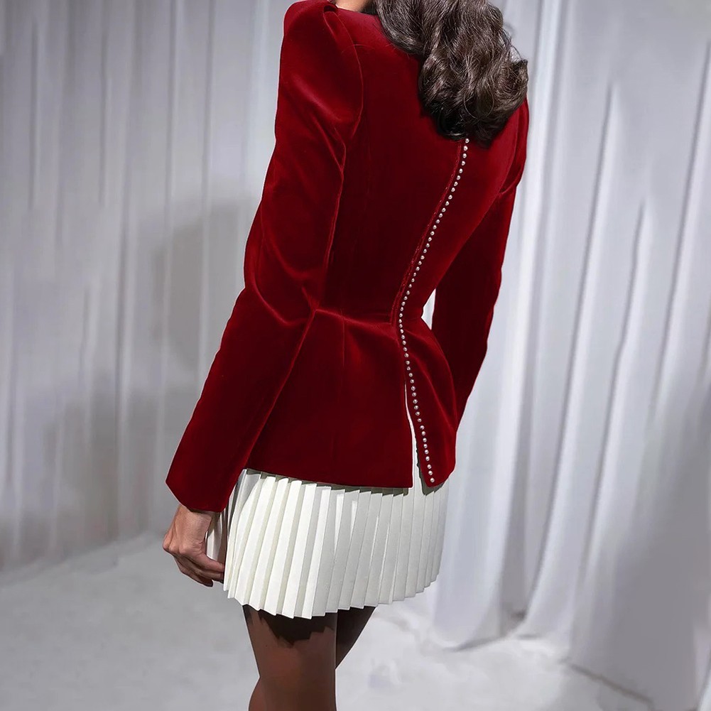 Lindos vestidos de otoño para mujer con cuellos cuadrados y estilos plisados - Imagen 14 de 18