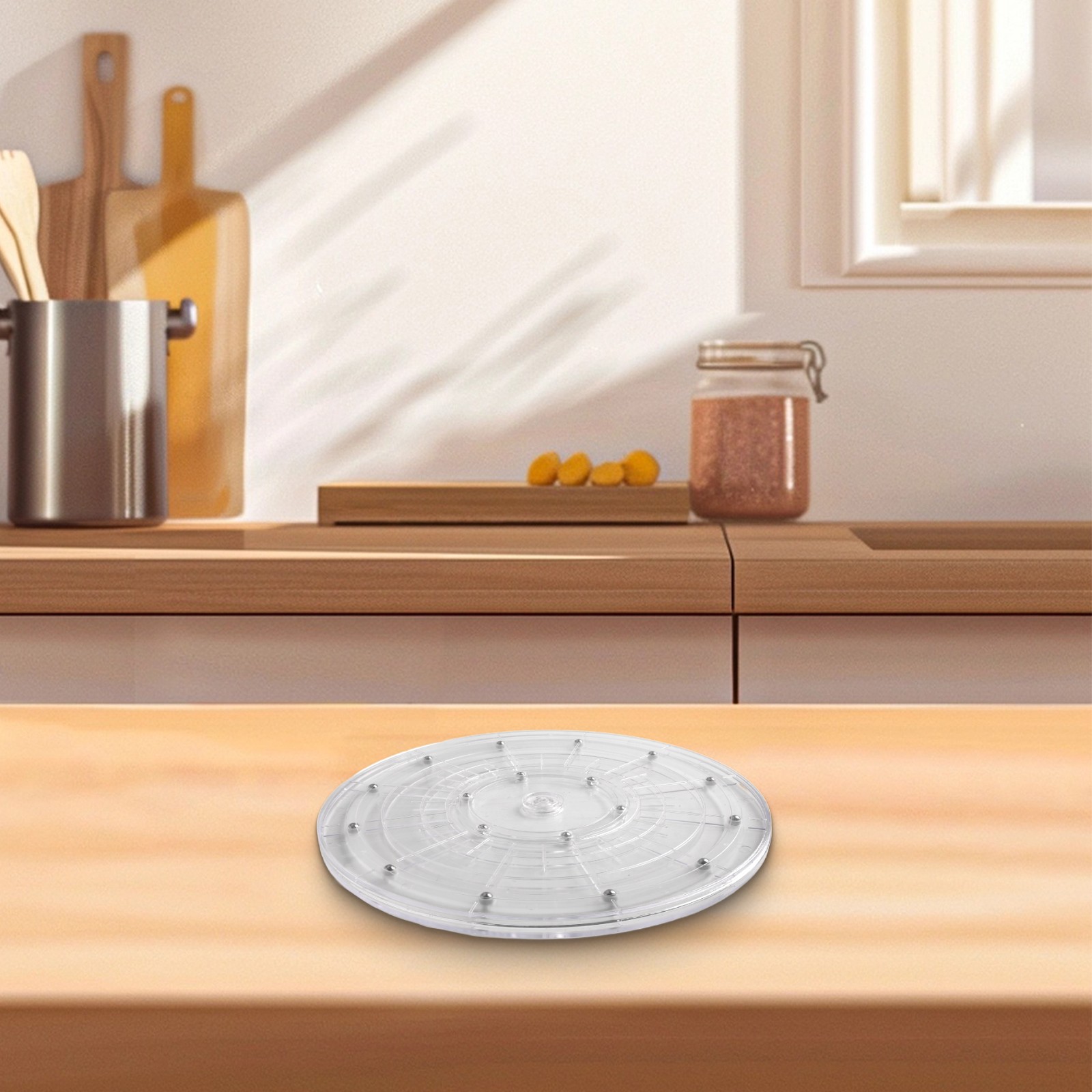 DIY Friendly Plastic Lazy Susan Turntable for Kitchen Spice Rack 8in (205mm) - Picture 26 of 31