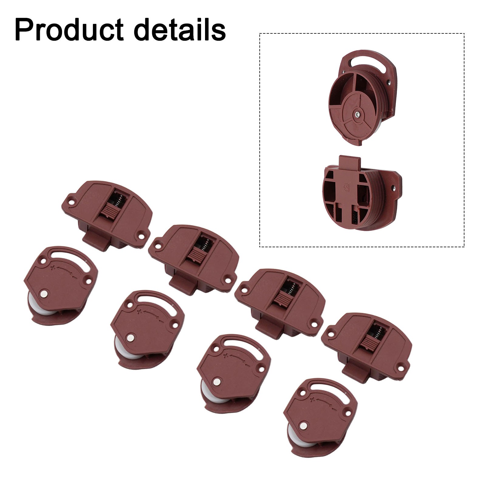 Sliding Door Roller Wheels with Nylon Guides for Wardrobe Closets 48Pairs