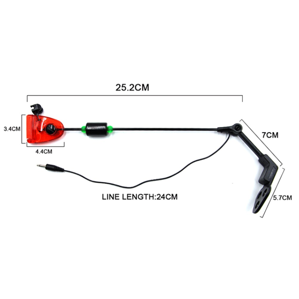 Adjustable Line Clip LED Fishing Alarm 25cm for Better Tension Control