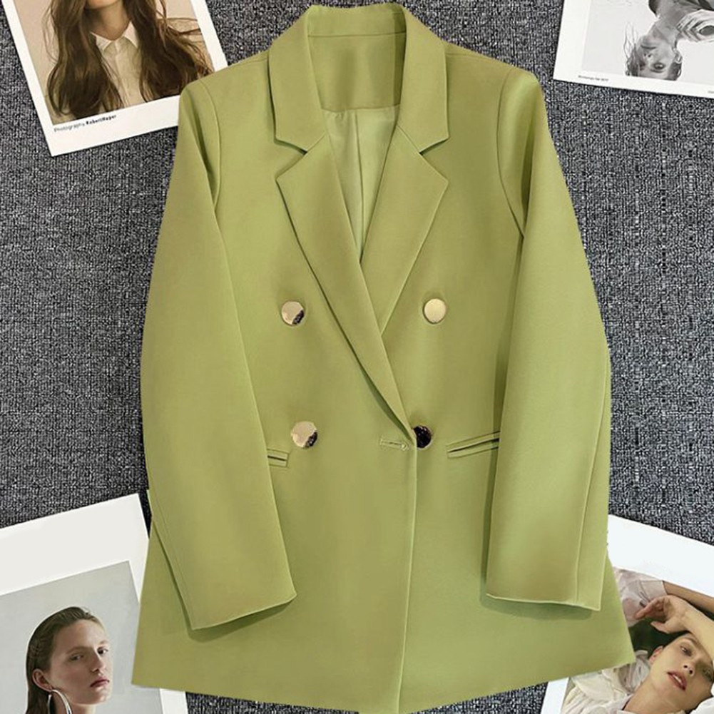 Casual Suit Lapel Neck Blazer Regular Length Blazer Slight Stretch Fabric - Picture 13 of 36