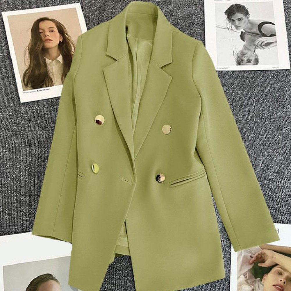 Casual Suit Lapel Neck Blazer Regular Length Blazer Slight Stretch Fabric - Picture 15 of 36