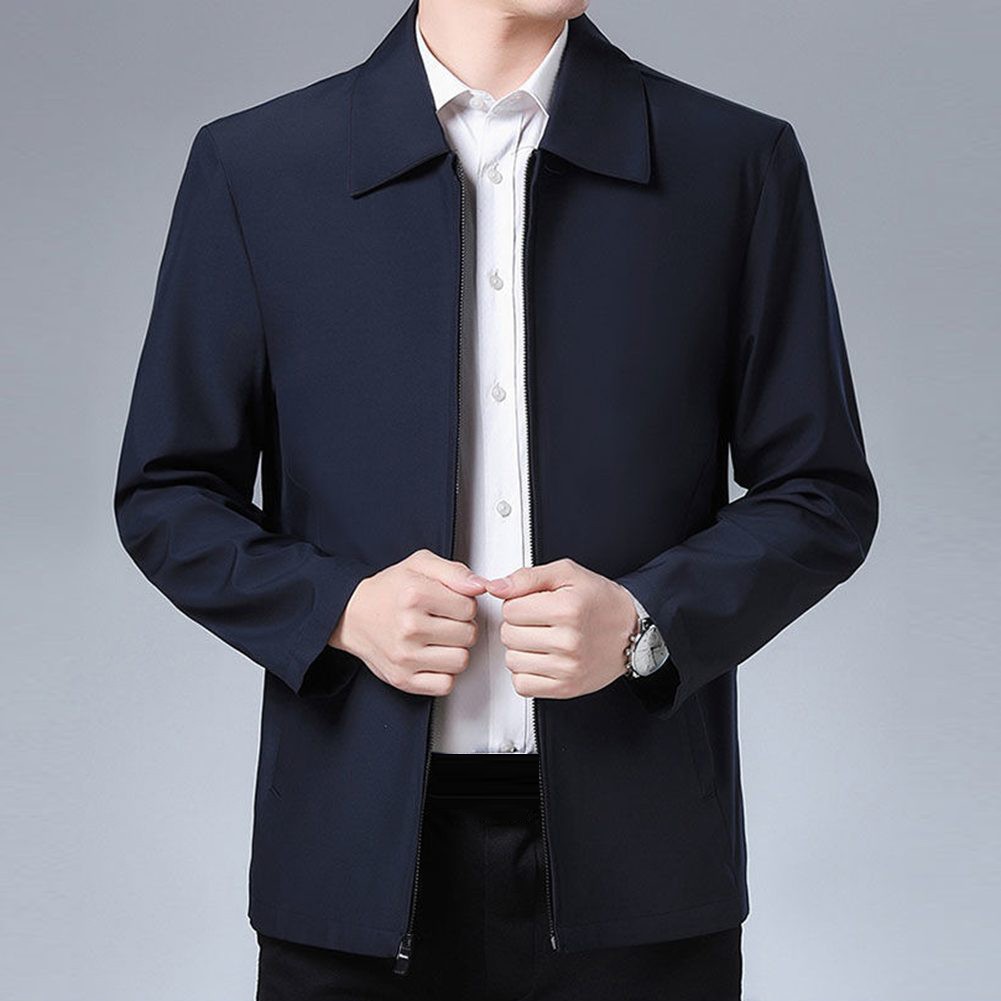 Spring Autumn Lapel Jackets for Men Ideal for Casual Business Activities - Picture 14 of 53