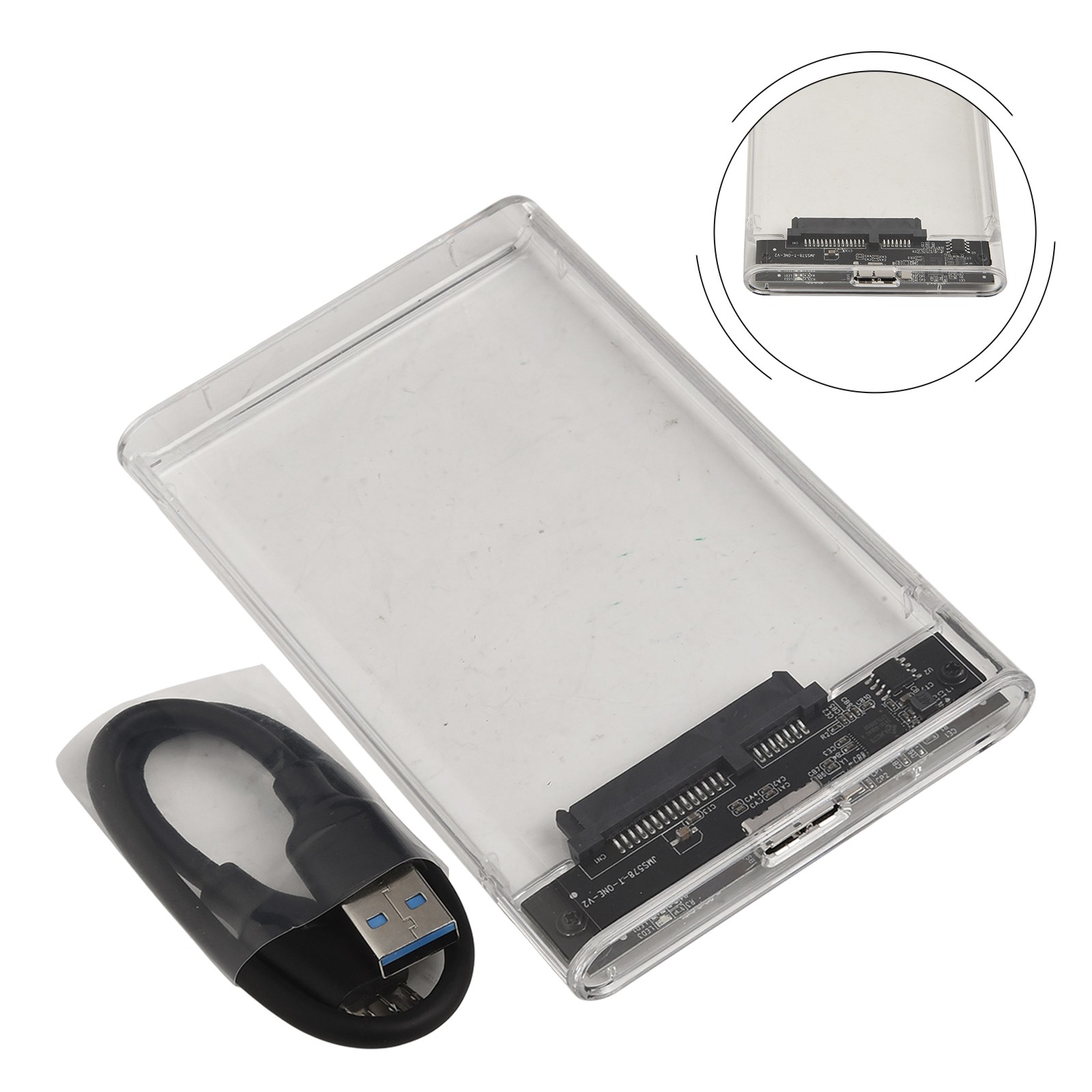 White and Grey USB 3 0Type C 2 5 inch For SATA SSD External Hard Drive Box