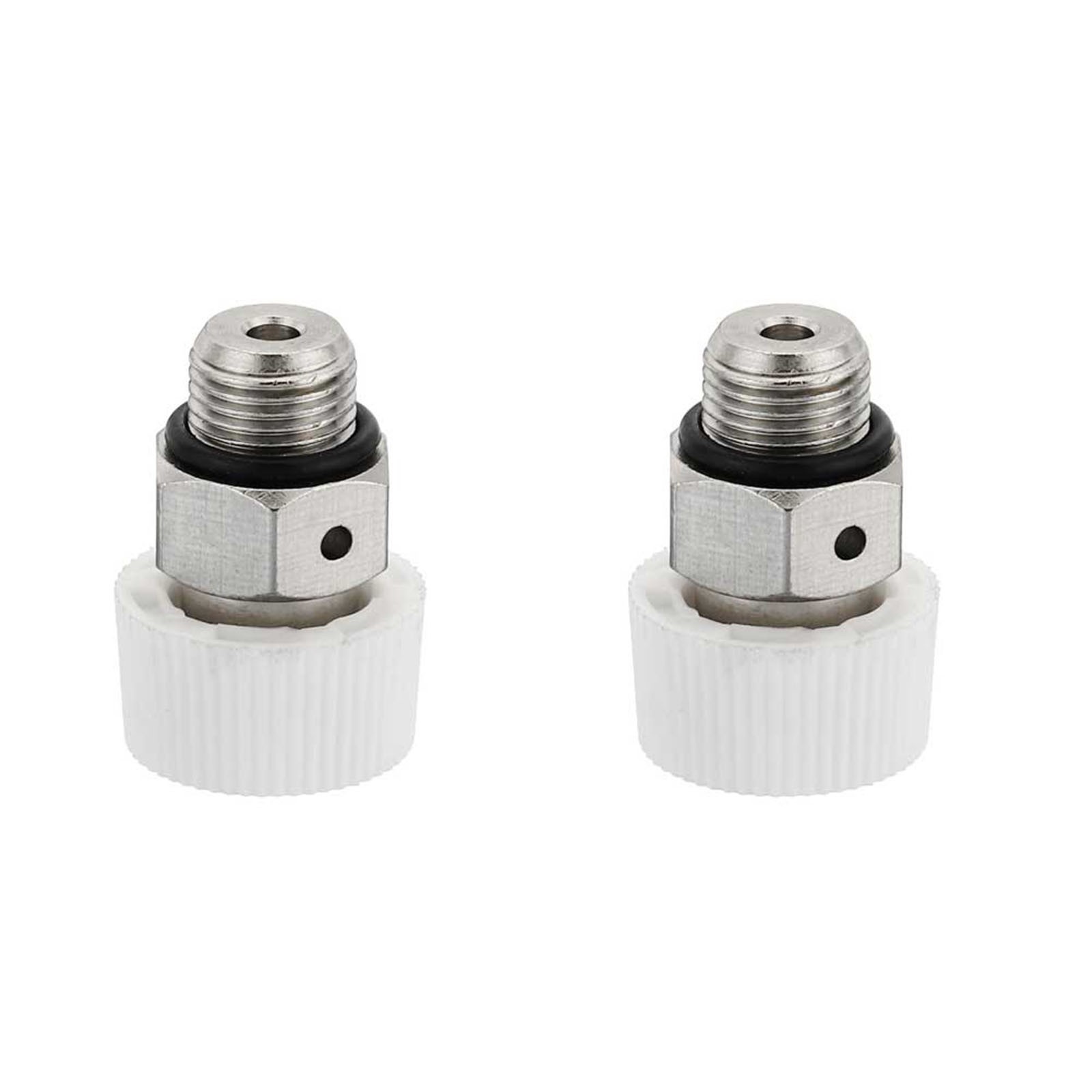 Central Heating Radiator Air Male Thread White 2Pcs Air Vent Brass