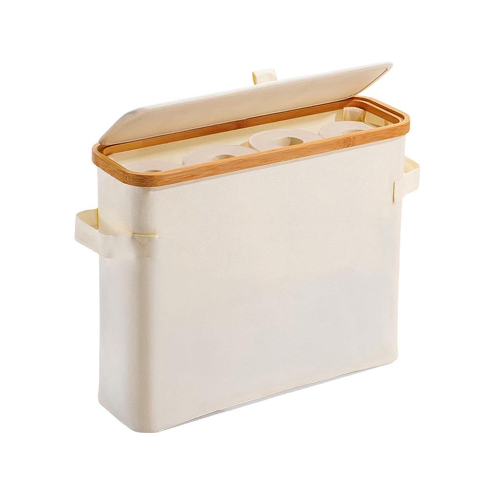 Kompakter Toilettenpapierhalter Korb mit Deckel für effiziente Badezimmernutzun - Bild 13 von 15