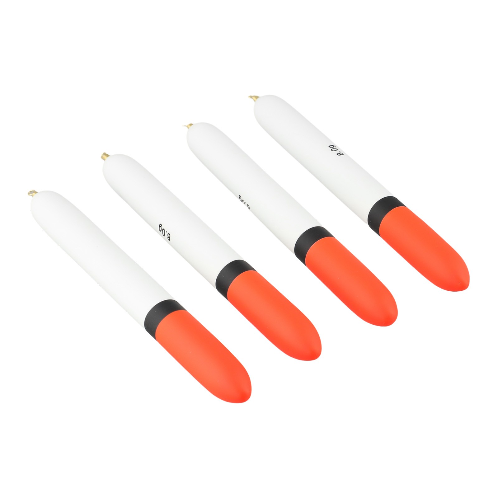 Flotteurs de pêche sensibles 8g 14pcs avec pointe orange vif économies pour visibilité