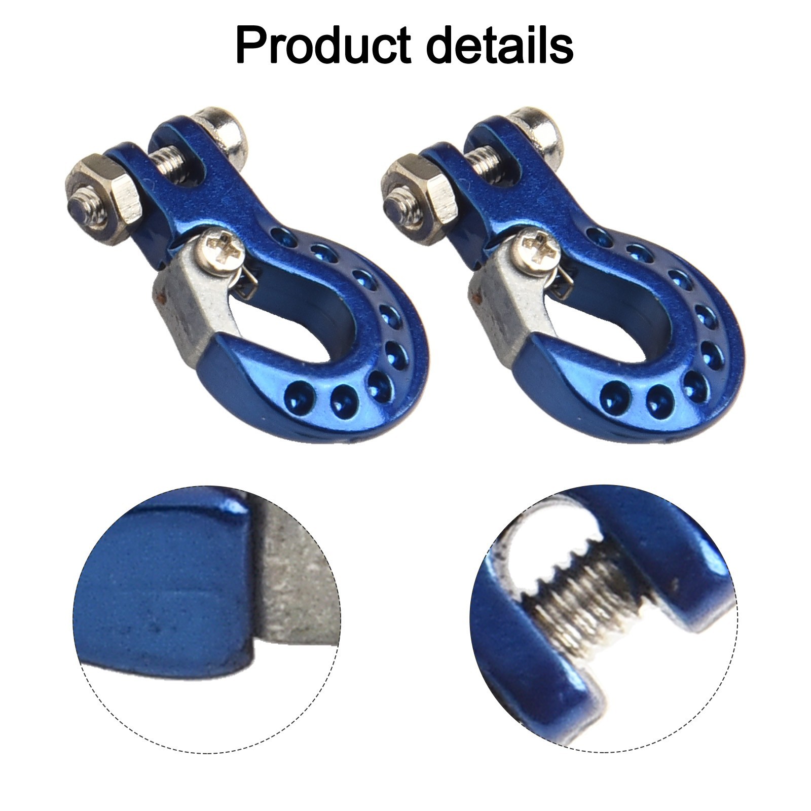 Tow Hook Upgrade Parts in Metallic Finish for Remote Control Model Cars 2pcs - Picture 40 of 50