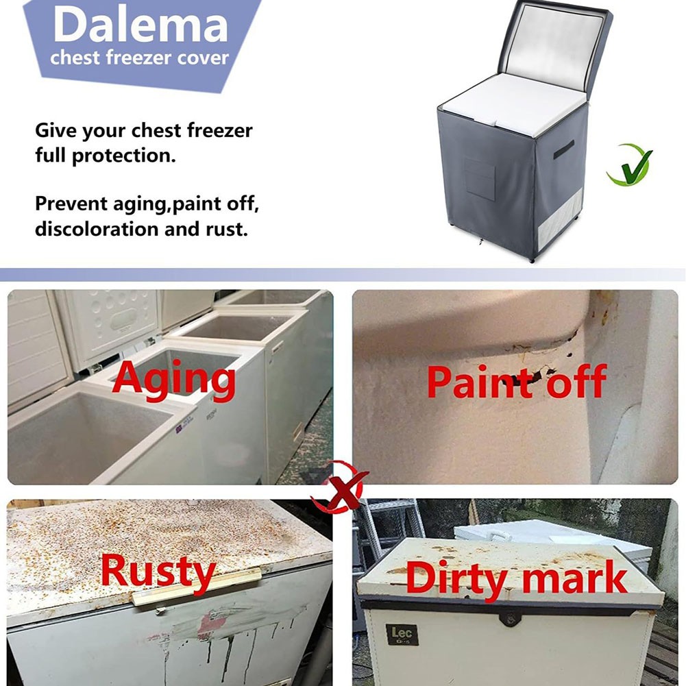 Chest Freezer Protective Cover with Double Opening Design Fits 7 0 Cu Ft - Picture 18 of 20