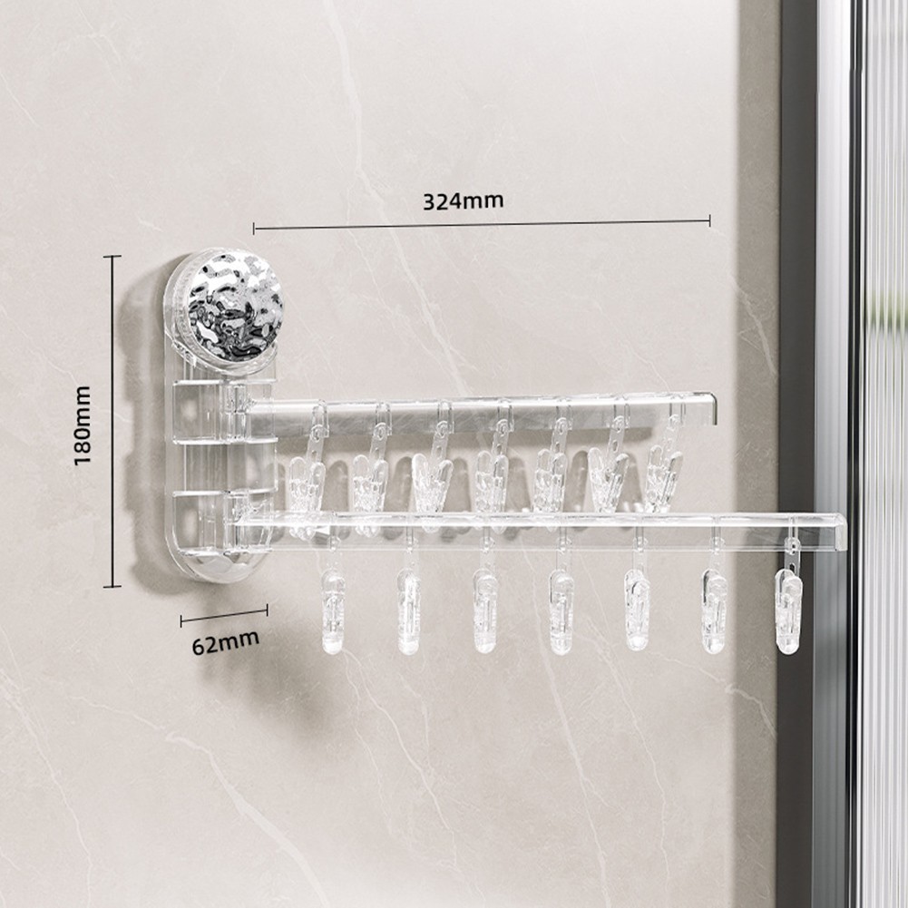 Suction Powered Folding Drying Rack Suitable for Socks and Undergarments - Photo 16/23