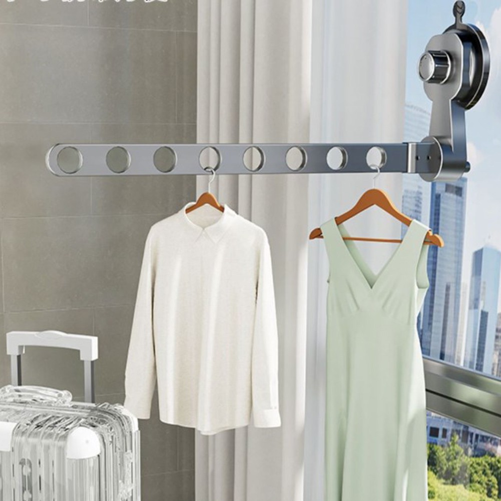 Porte-vêtements pliable portable avec ventouses fortes pour usage vente domestique