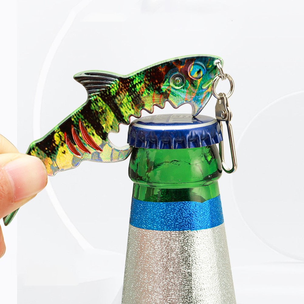 Ouvre-bouteille design appat leurre pour porte-cl??s compact et pratique requin - Photo 36/38