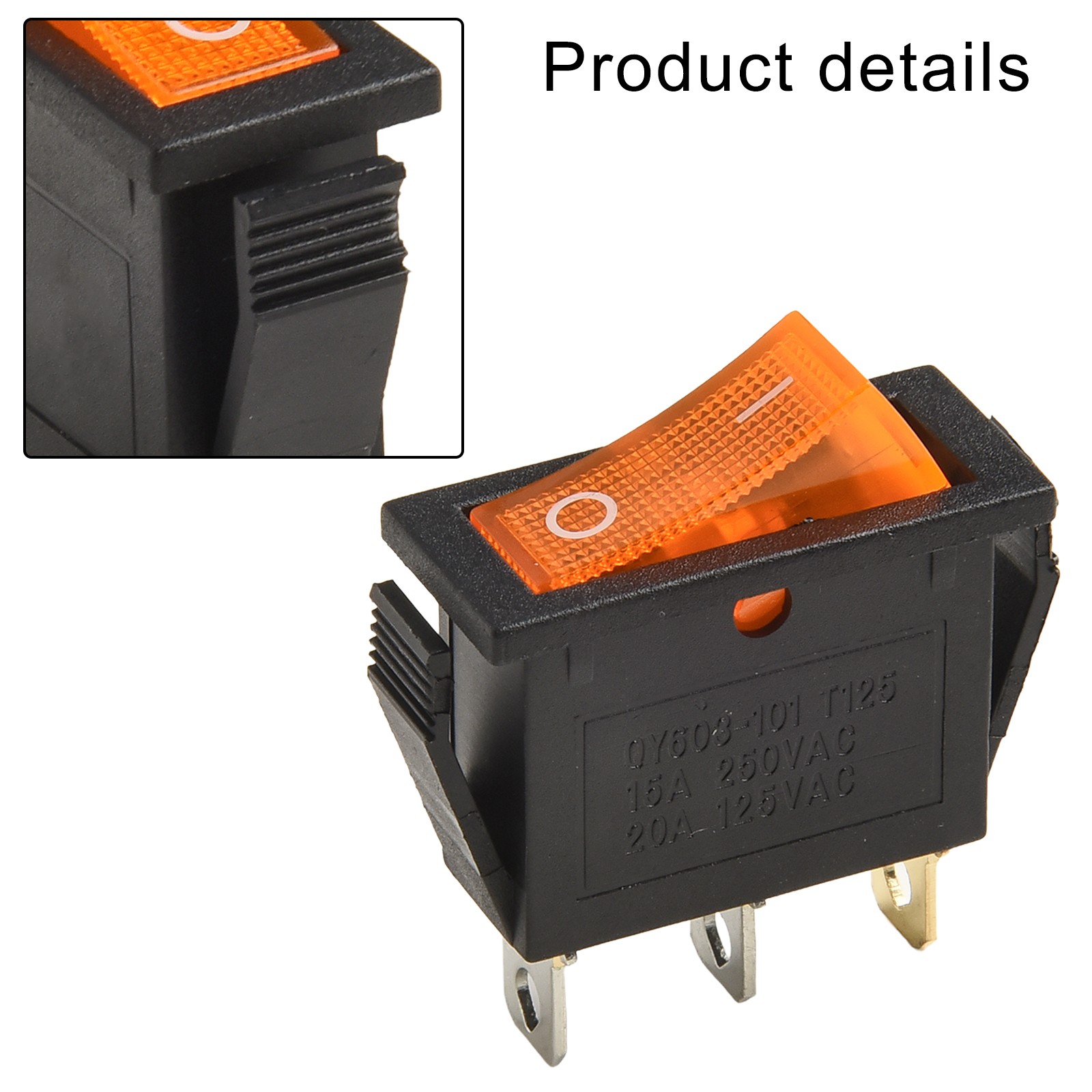 Wippschalter AC 20A 125V rot/gelb/blau/grün/schwarz 31mm*14mm*35mm ABS/Kunststoff - Bild 40 von 73