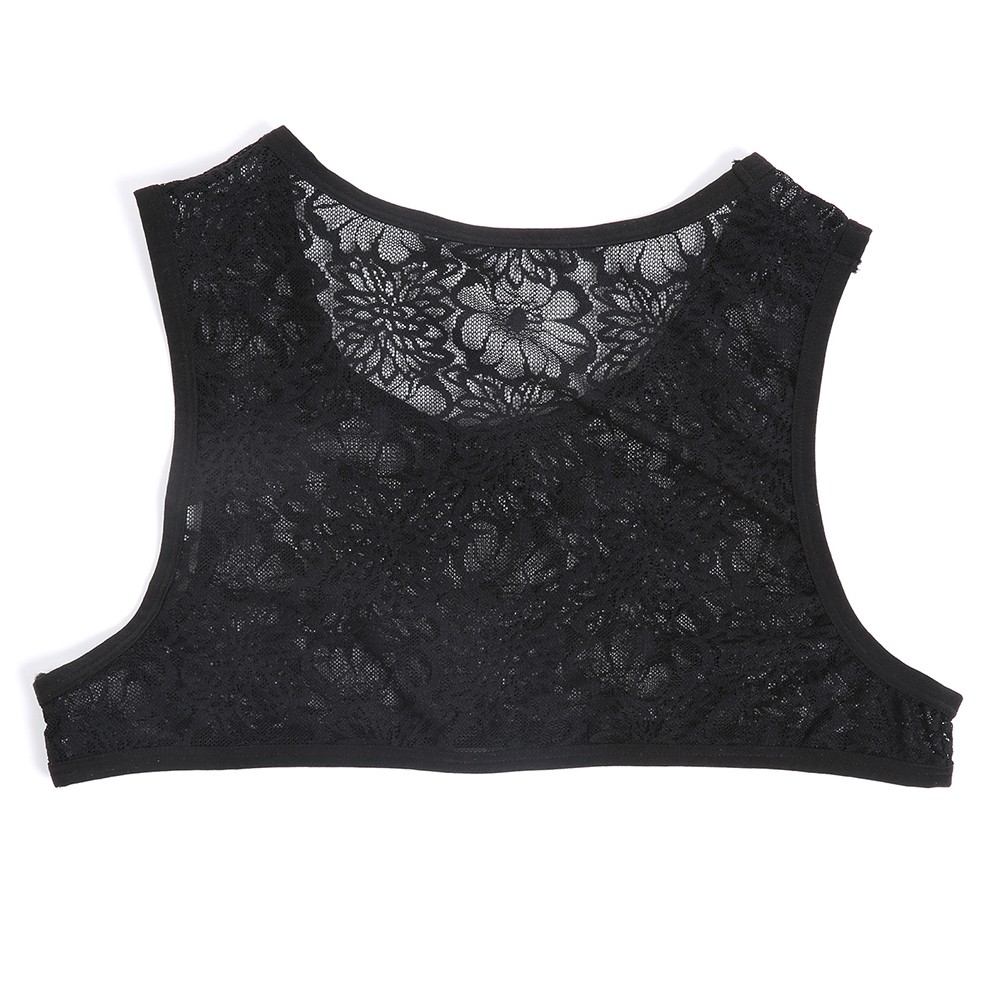 Mens Sheer Lace Singlet Sleeveless Top Vest for Fitness and Casual Wear