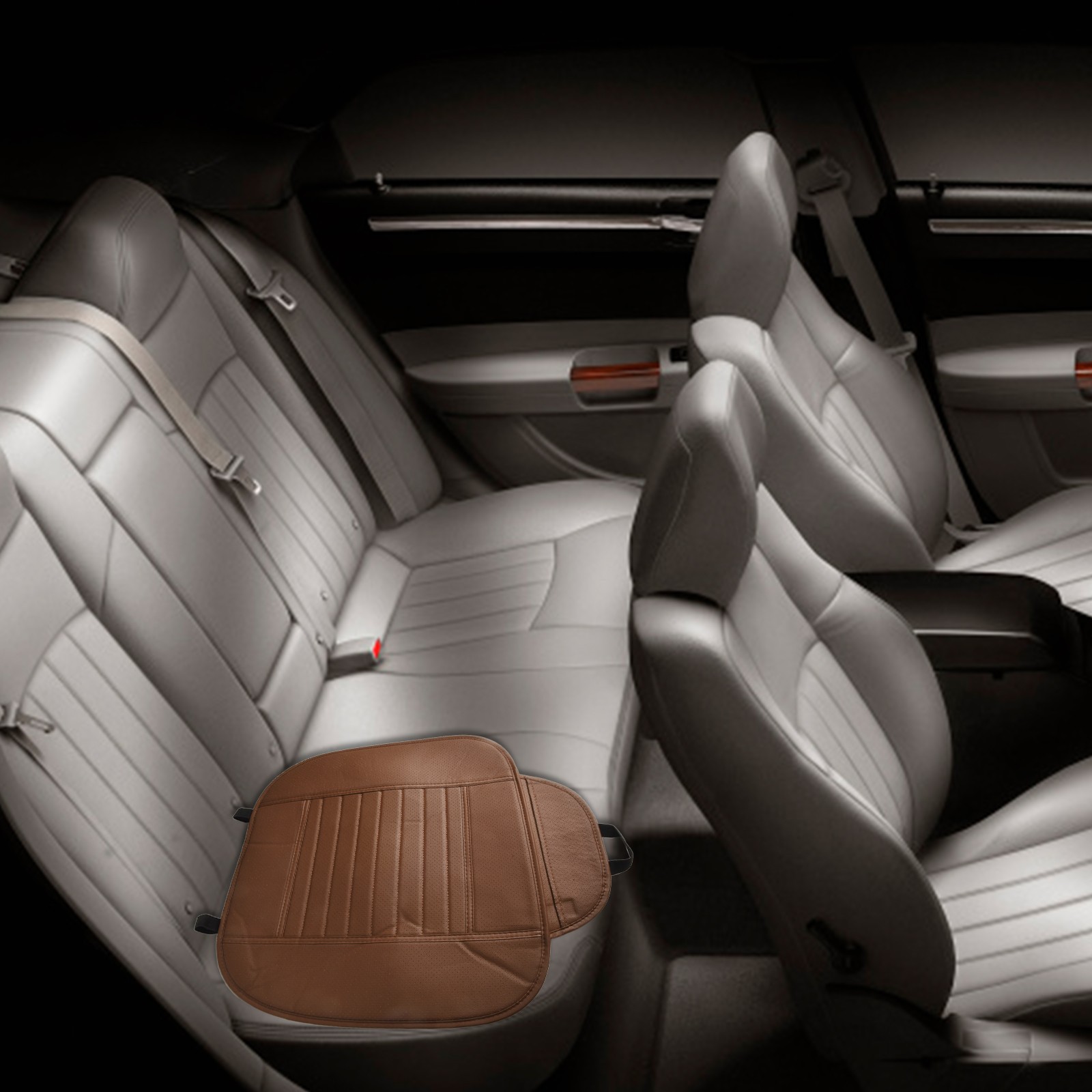 Auto Anteriore Sedile Cover Traspirante Sedia Cuscino Universale Beige/Marrone/ - Picture 38 of 72