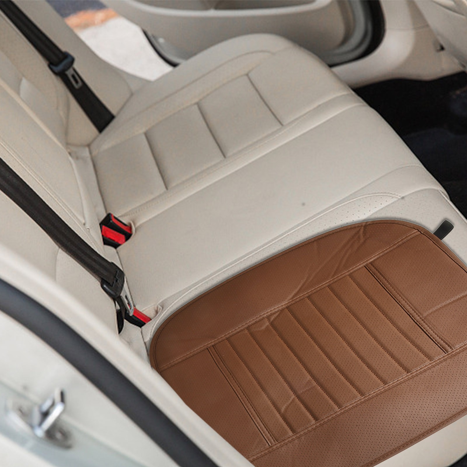 Auto Anteriore Sedile Cover Traspirante Sedia Cuscino Universale Beige/Marrone/ - Picture 40 of 72