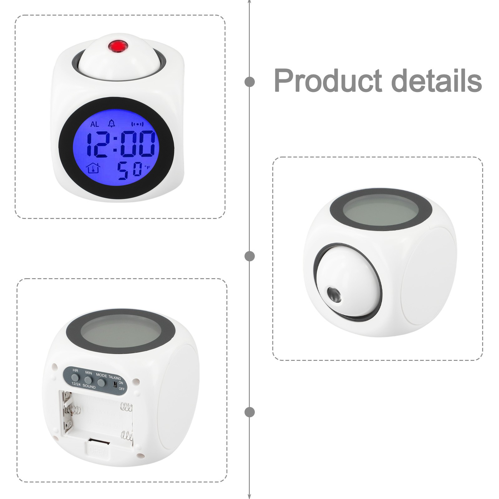 Projection Clock Compact And Portable Design Portable Design Projection Clock