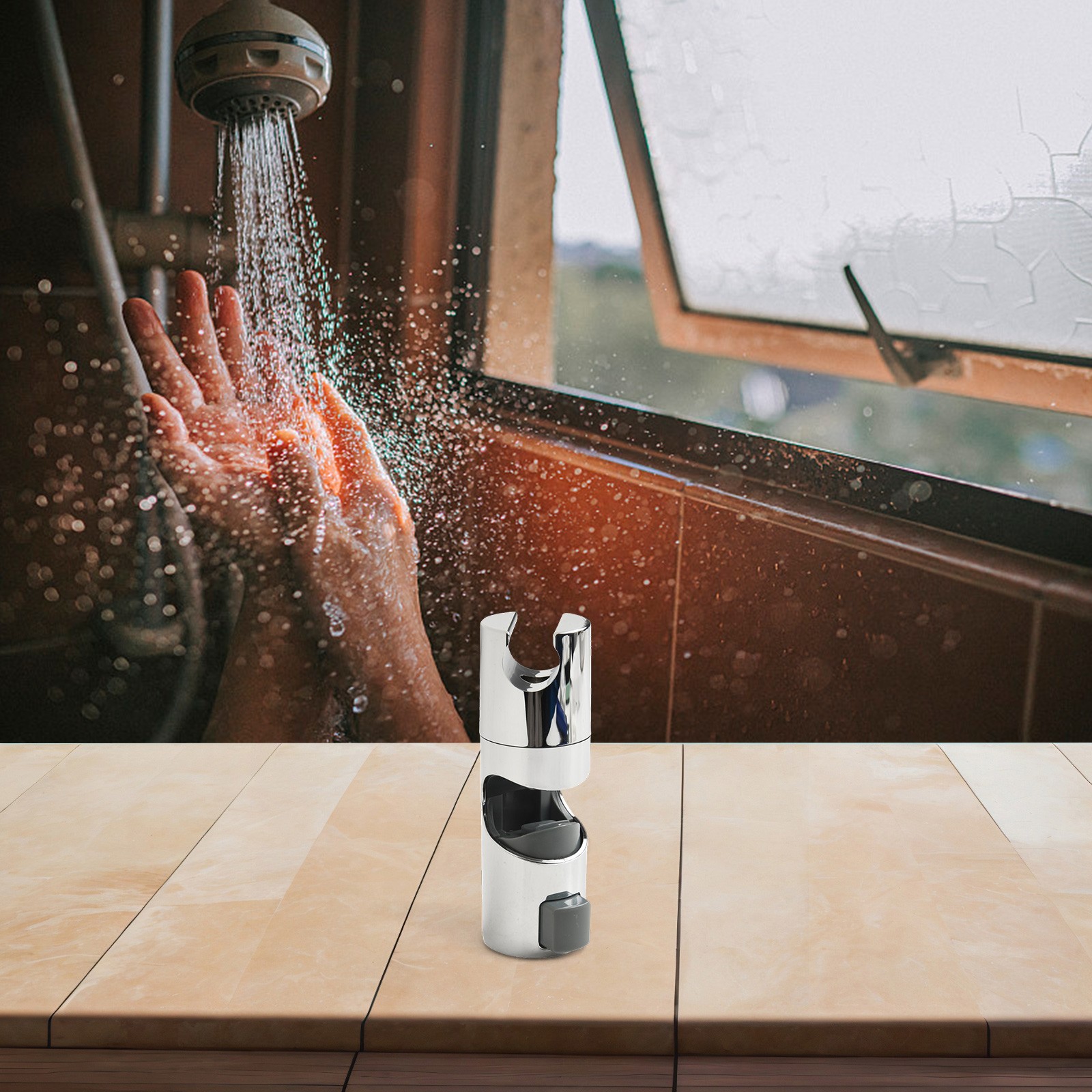 Adjustable Switch Shower Rail Head Slider Holder Bracket with Easy Installation - Picture 26 of 44