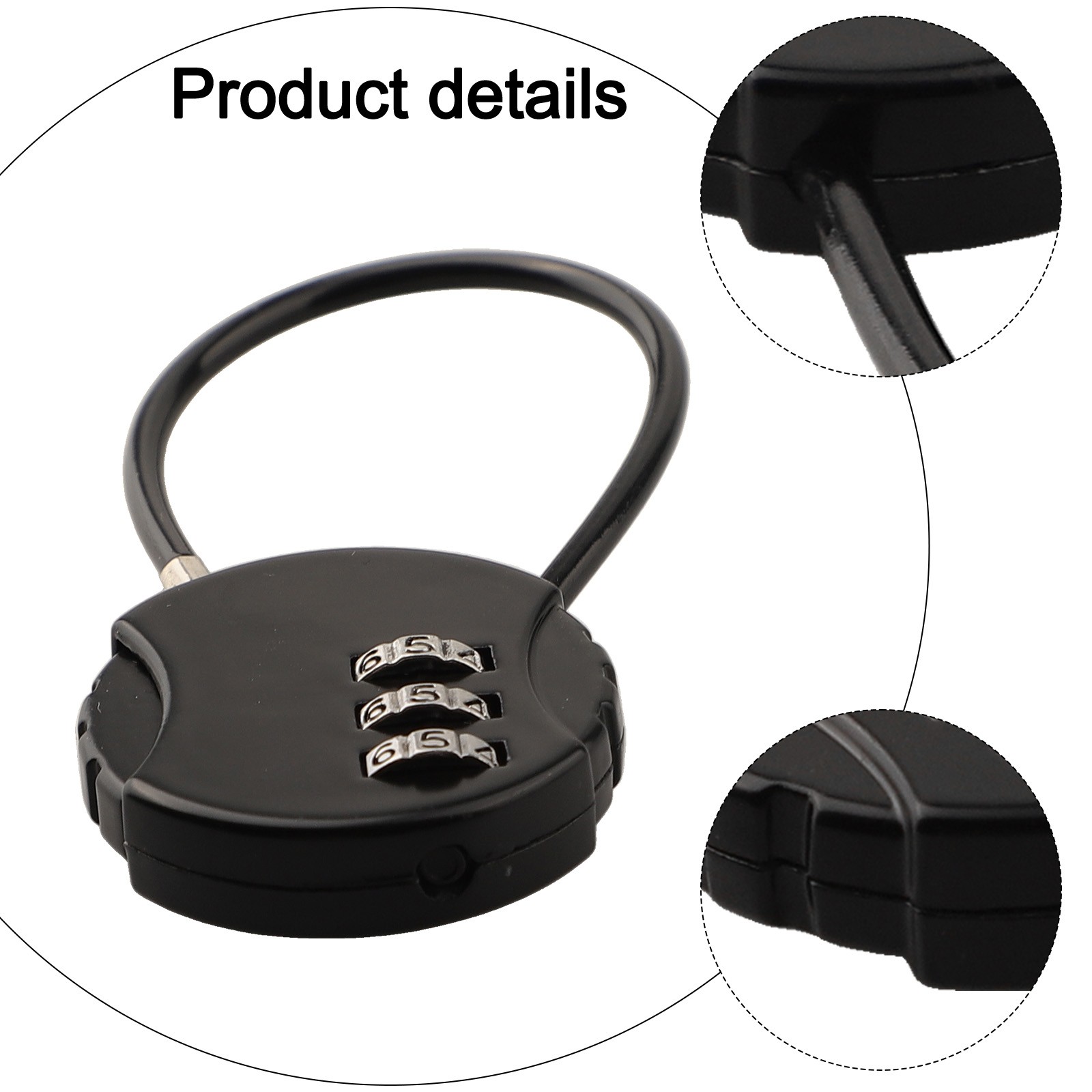 3 Digit Combination Padlock for Gym Lockers Travel Luggage and Bicycles - Picture 14 of 42