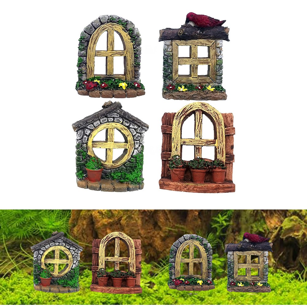 Crafted Elegance 4PCs of Unique Decorative Doors & Windows for Gardens - Picture 19 of 28