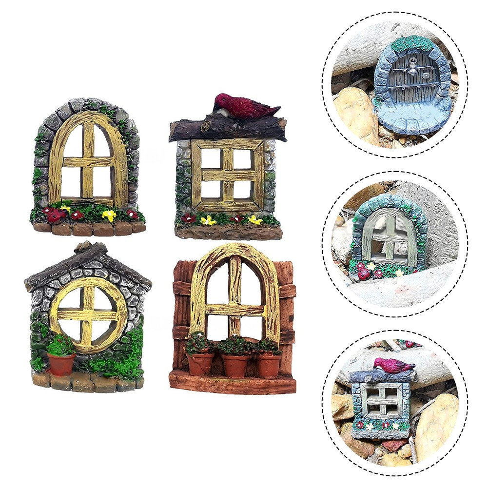 Crafted Elegance 4PCs of Unique Decorative Doors & Windows for Gardens - Picture 20 of 28