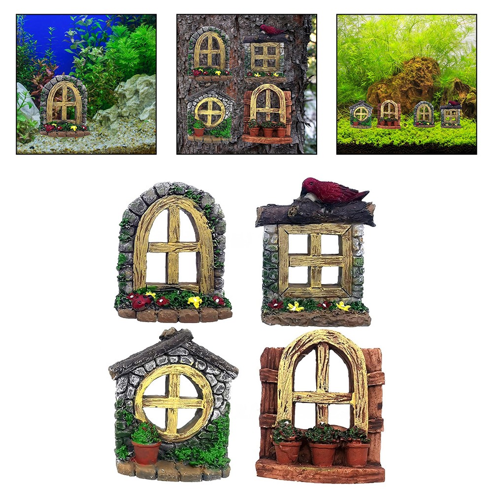 Crafted Elegance 4PCs of Unique Decorative Doors & Windows for Gardens - Picture 18 of 28