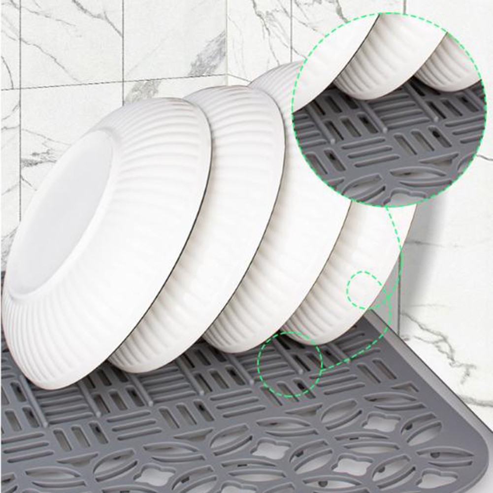 Spülmatte 66x35cm Silikon Antirutsch Küchenspüle und Trockenmatte - Bild 28 von 36