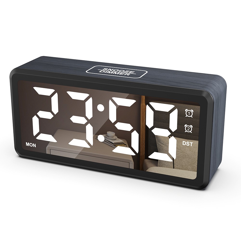 Sleek Compact Digital Alarm Clock Offering 5 Level Brightness Adjustment