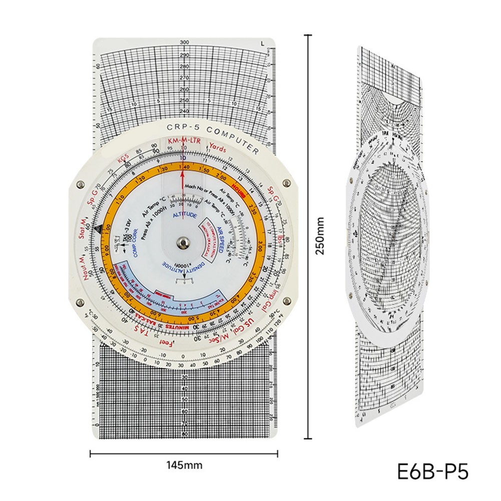 Computer di volo manuale E6B per soluzioni vettoriali eoliche in per aviazione - Foto 26 di 26