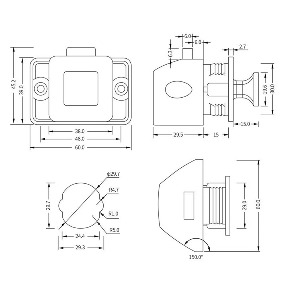 Quick Release Push Locks Suitable for Various Modified Vehicles Cabinets - Zdjęcie 36 z 36