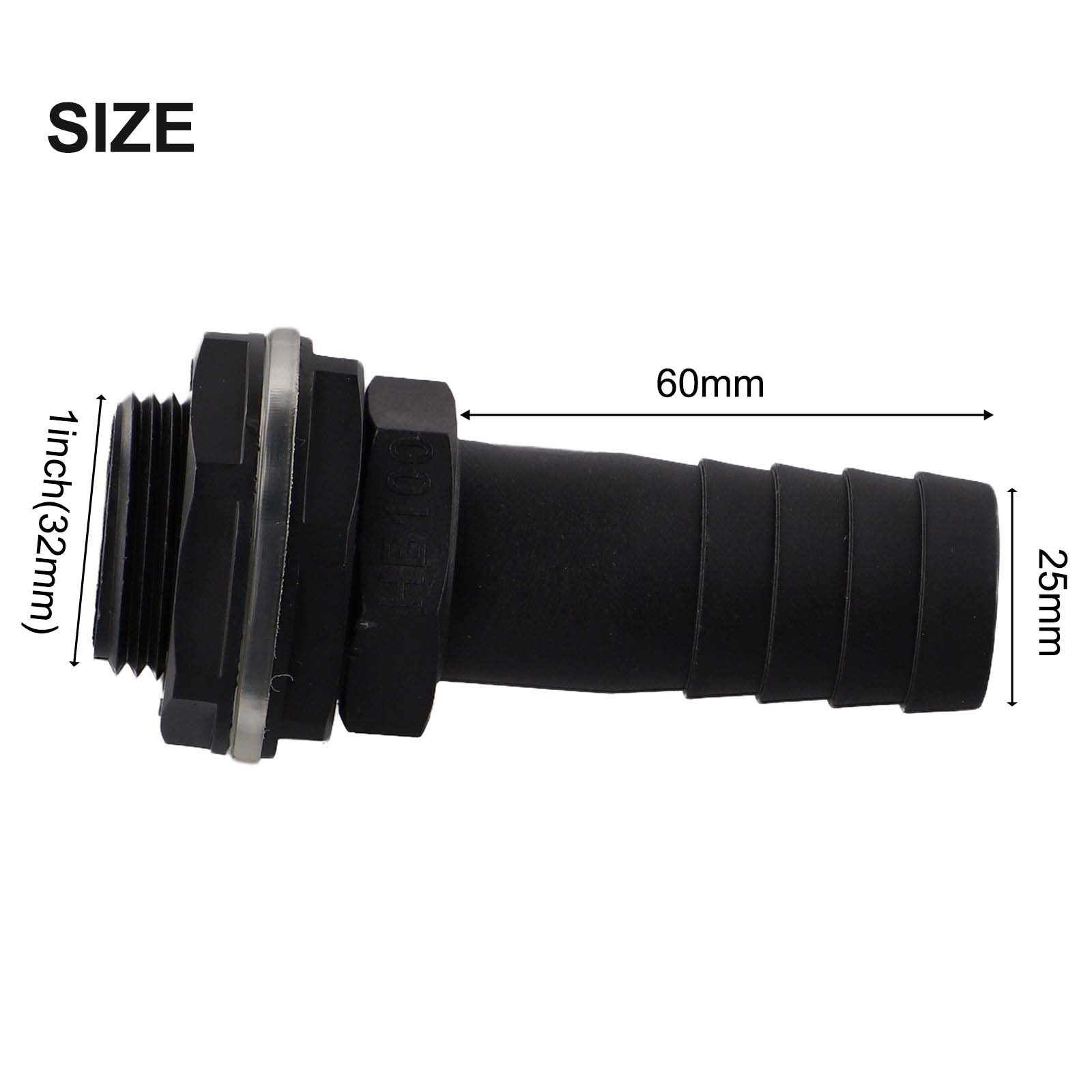 Secure Fit 1 Overflow Connector for Water Tank Nut & Washer Set Included