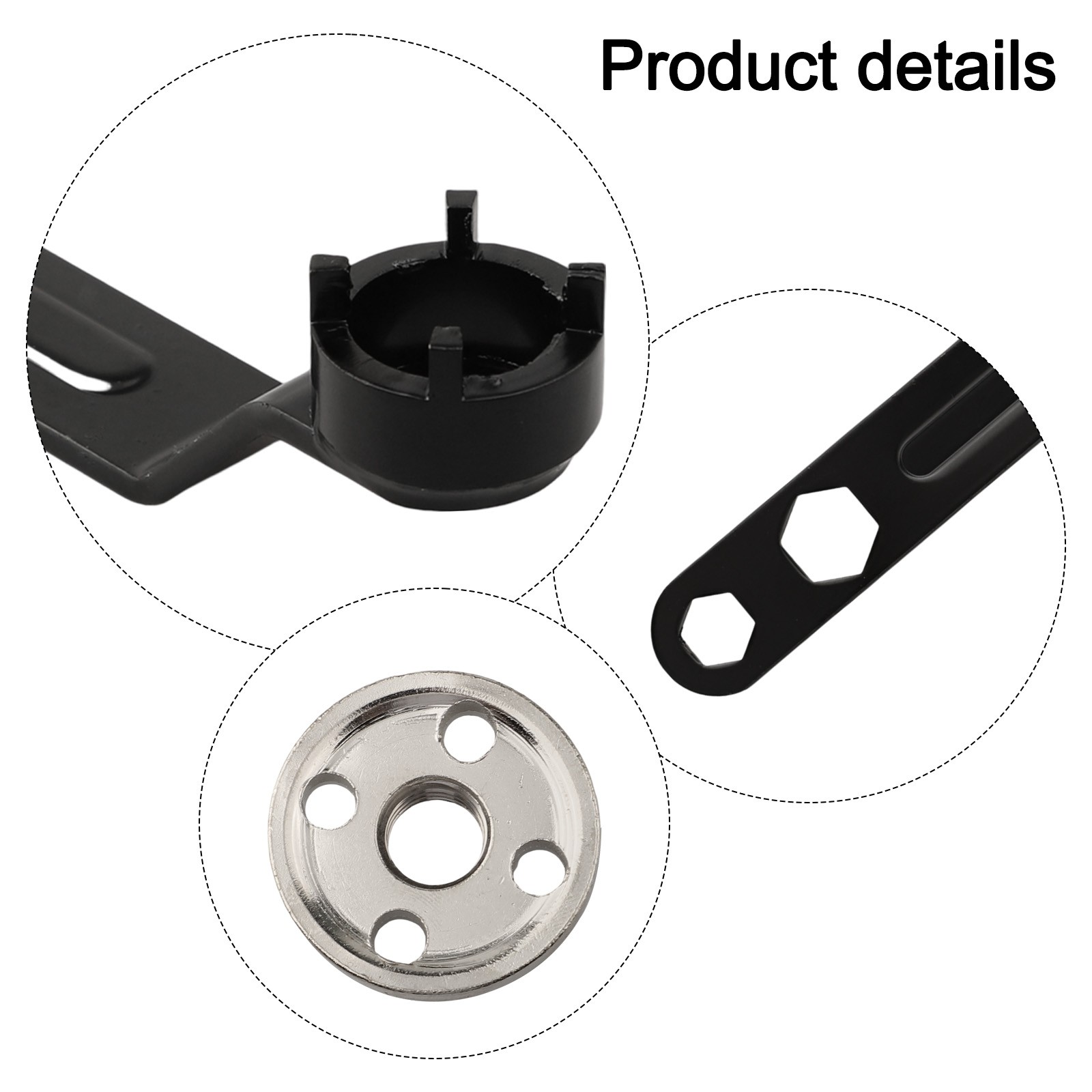 Convenient and Tight Fit Angle Grinder Four Claw Dual Purpose Wrench Set Key