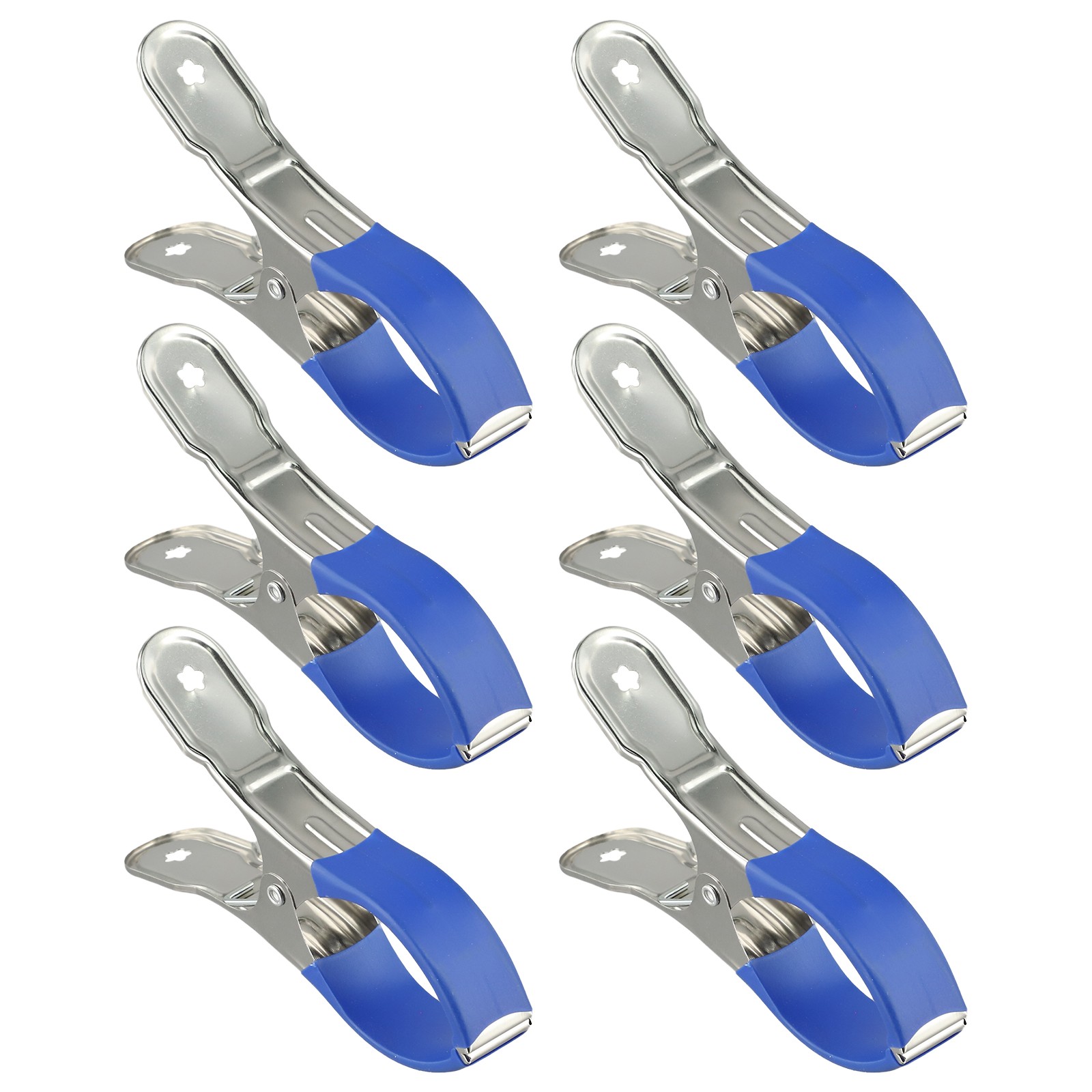 Clips De Protection Pour Bâche De Piscine Hors Sol - Lot De 30, Acier Inoxydable Bleu, Avec Manchons