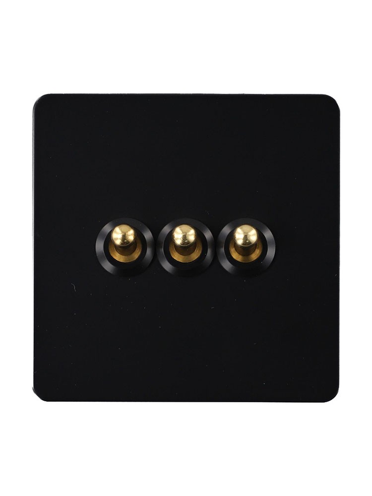 Interruptor de luz de palanca de latón de 86 mm de diseño innovador con panel metálico - Imagen 47 de 63