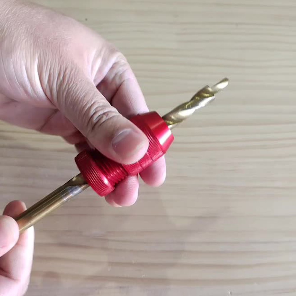 Lightweight Aluminum Drill Depth Stop Set with Secure Locking Mechanism