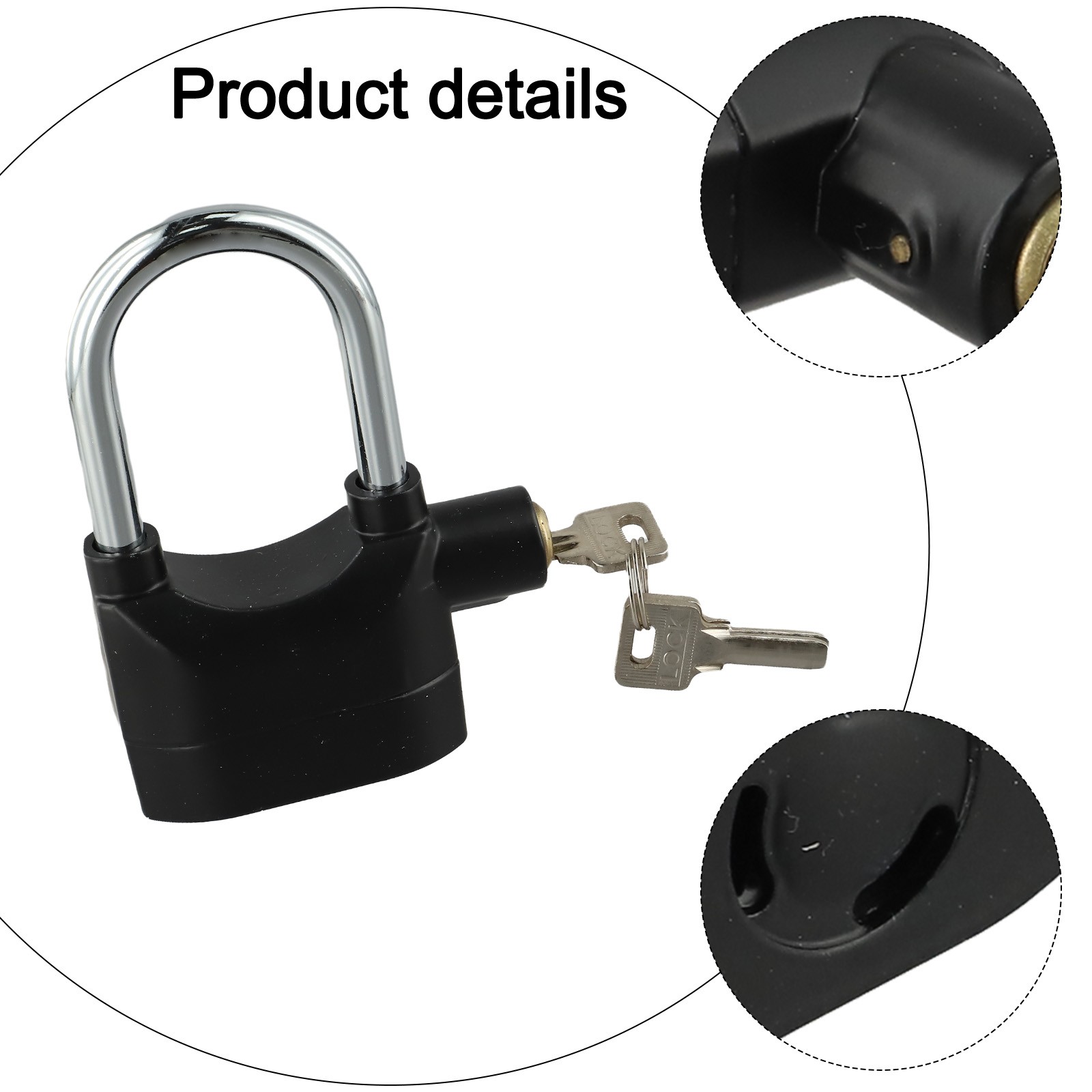 High Visibility Alarm Padlock 110dB Waterproof for Added Security Outdoors - Picture 31 of 36