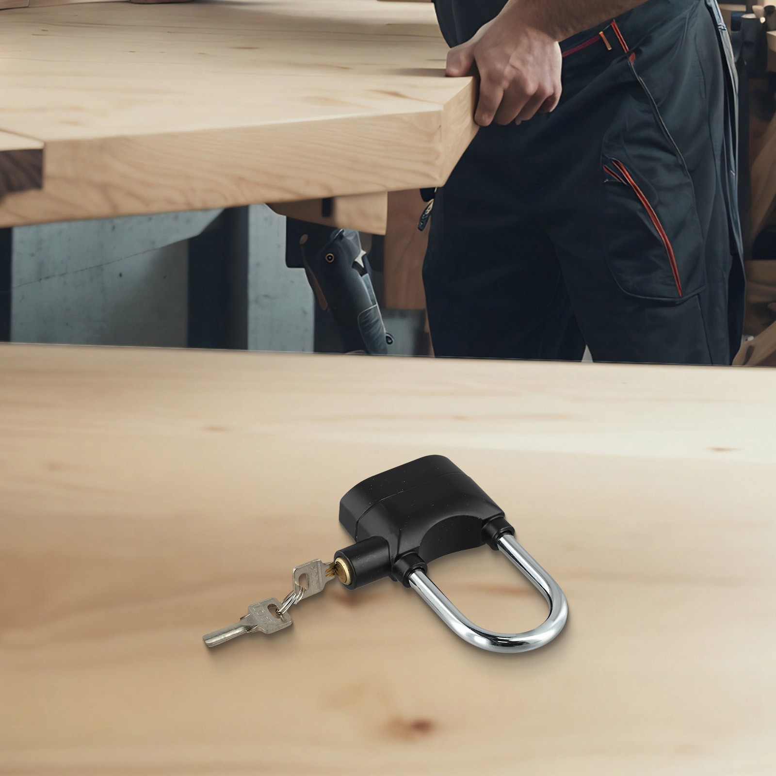 Outdoor Aluminum Alloy Lock featuring a loud siren and heavy duty build - Picture 31 of 36