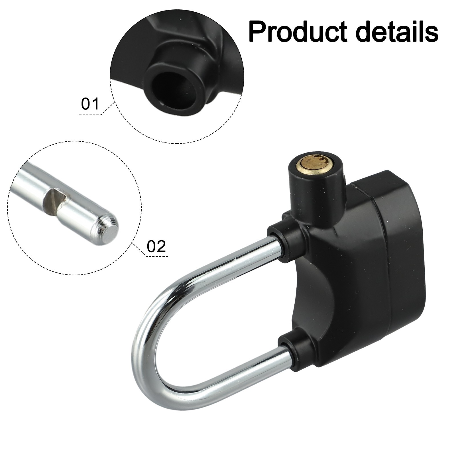 High Visibility Alarm Padlock 110dB Waterproof for Added Security Outdoors - Picture 25 of 36