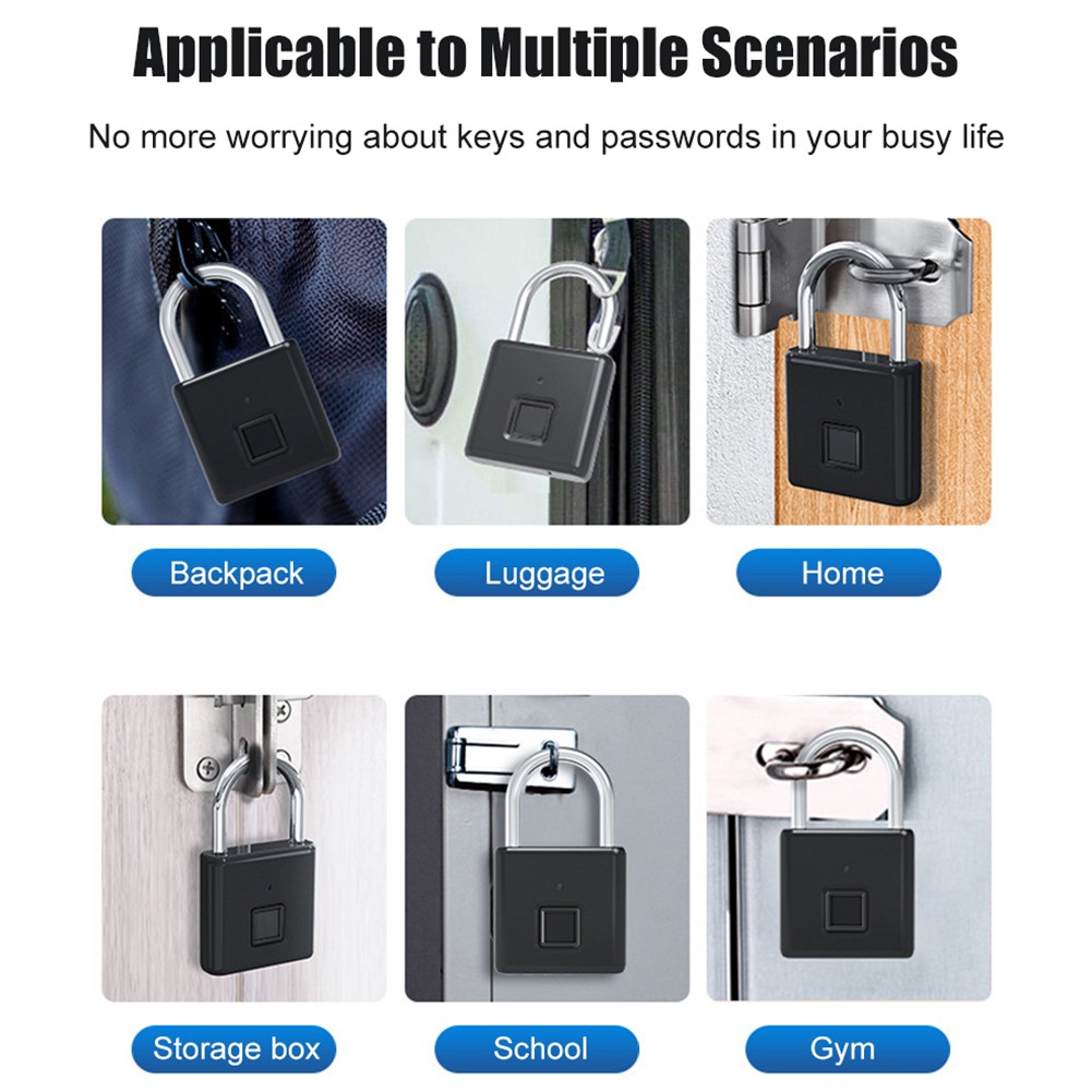 Fingerprint Recognition Padlock with Robust Stainless Steel Components - Picture 17 of 23
