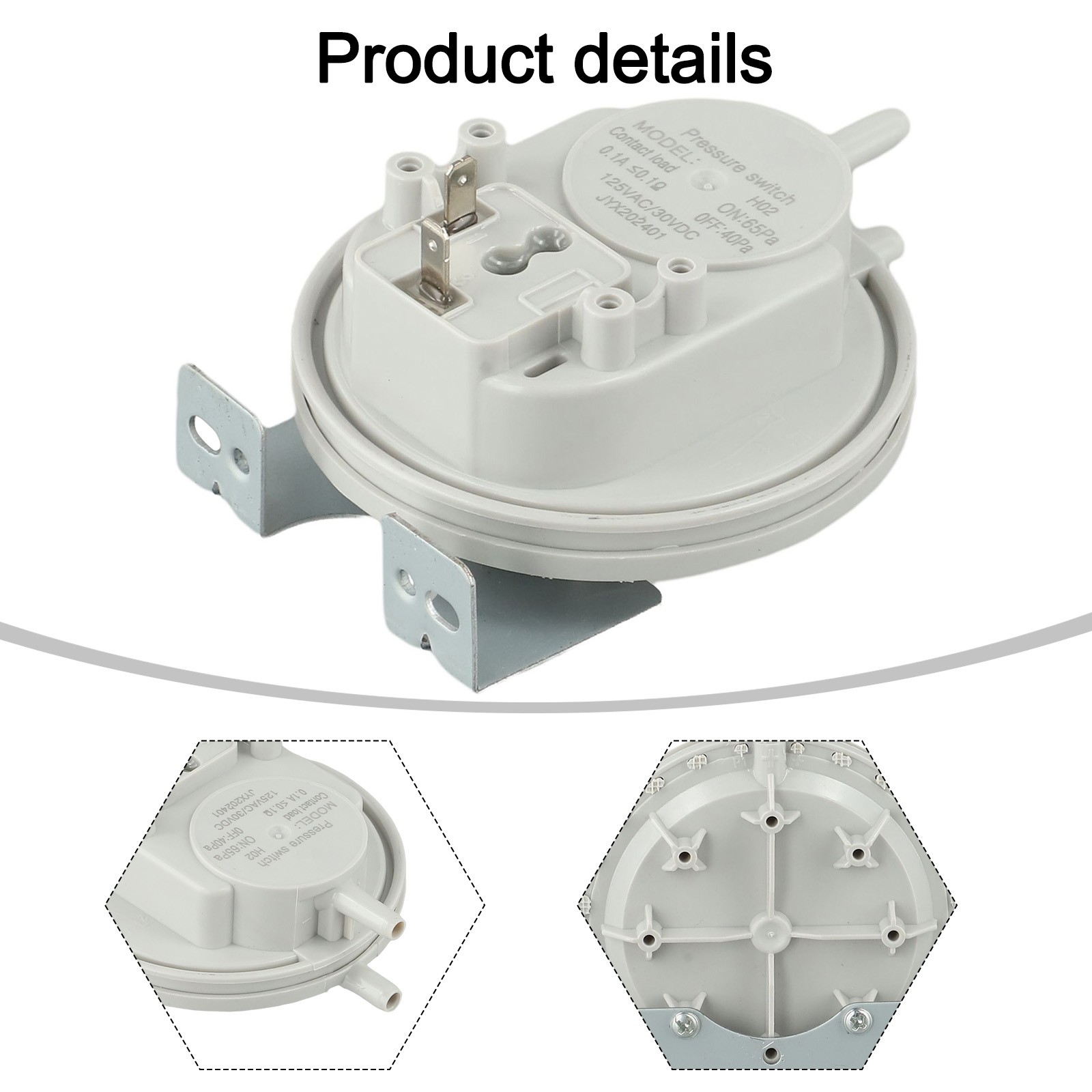 Premium Material Air Pressure Switch for Gas Boilers Reliable and Practical