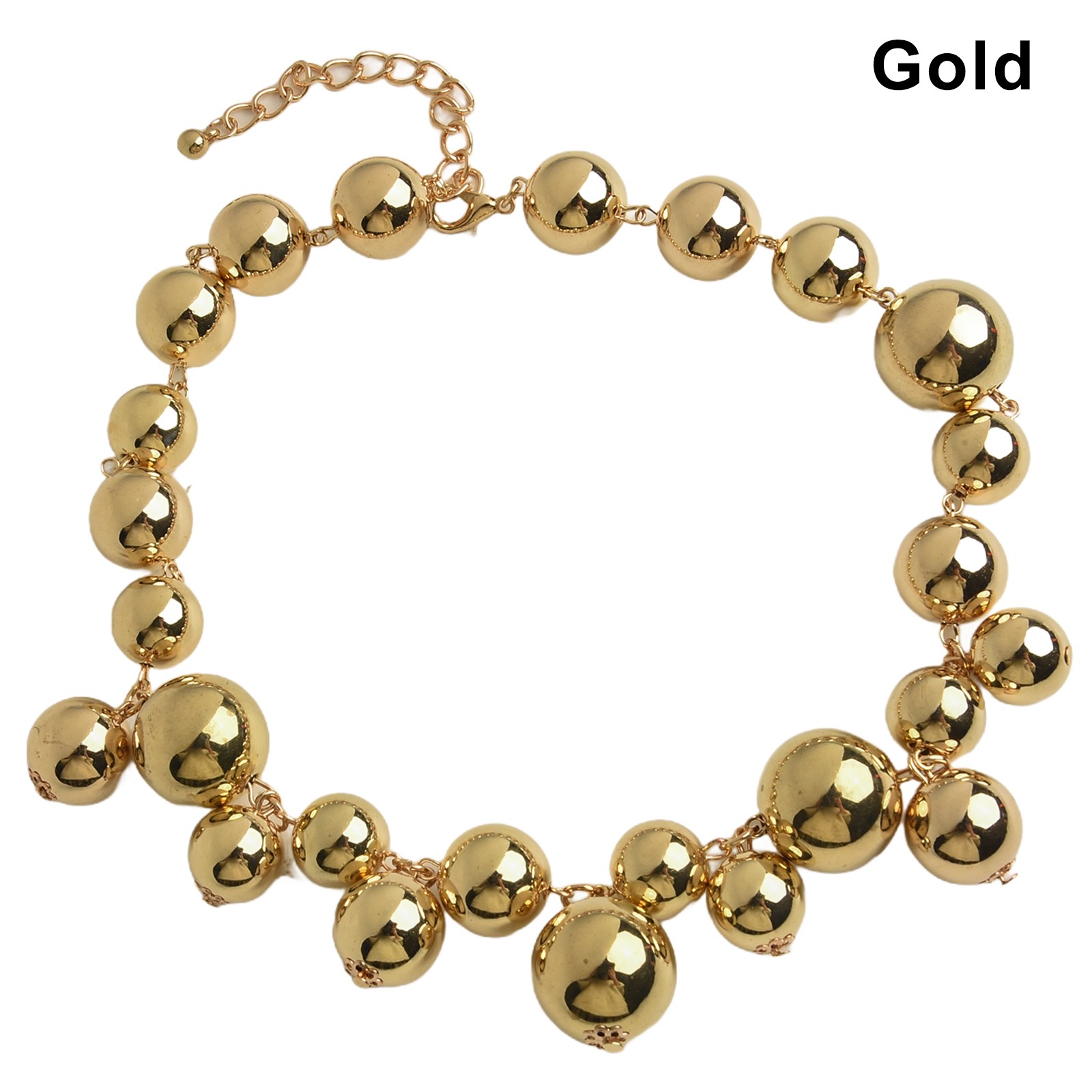 Mix Big Small Round Balls Women\'s Necklace Originality Stylish Elegant - Picture 25 of 37
