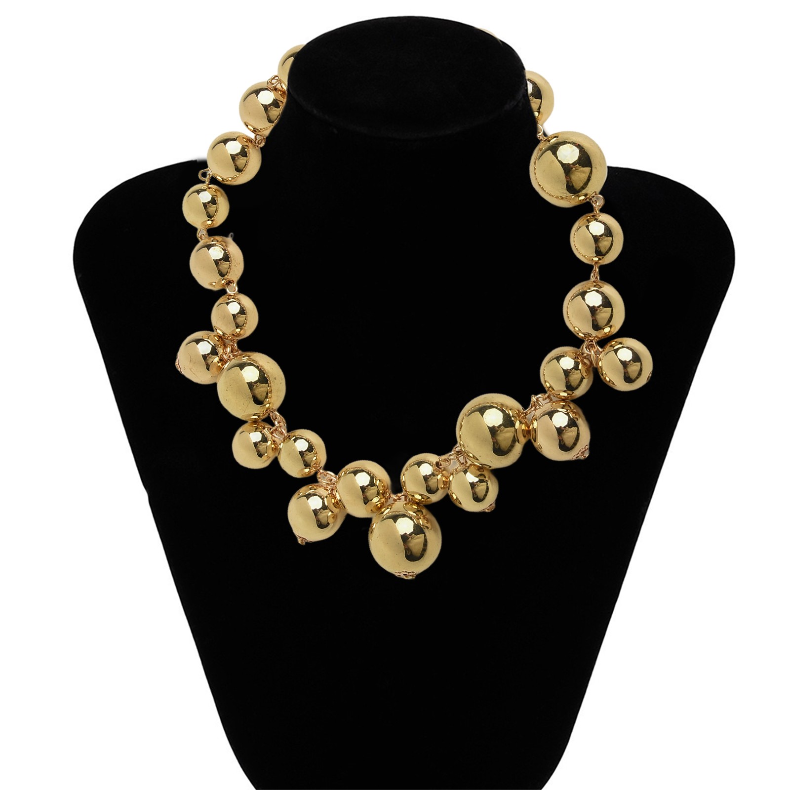 Mix Big Small Round Balls Women\'s Necklace Originality Stylish Elegant - Picture 18 of 37