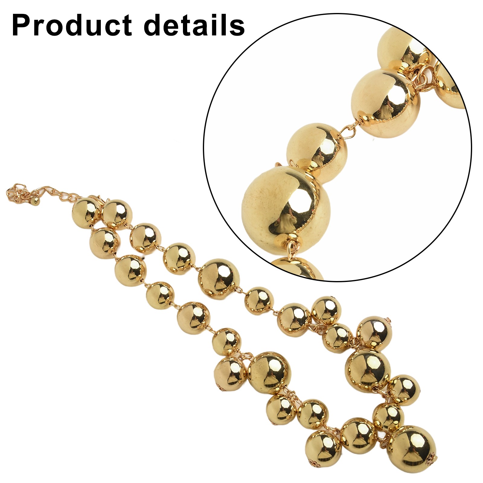 Mix Big Small Round Balls Women\'s Necklace Originality Stylish Elegant - Picture 26 of 37
