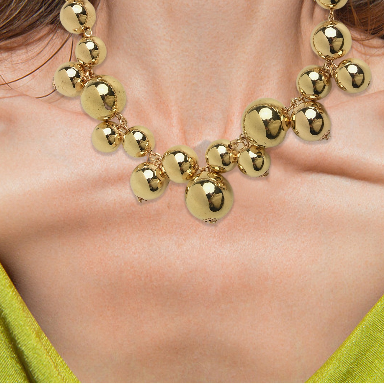 Mix Big Small Round Balls Women\'s Necklace Originality Stylish Elegant - Picture 19 of 37